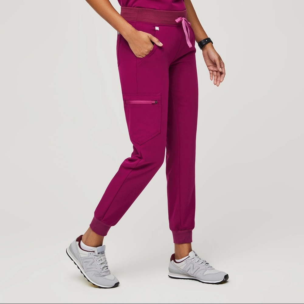 COPY - NWT Figs XSP Dark Magenta Zamora Joggers